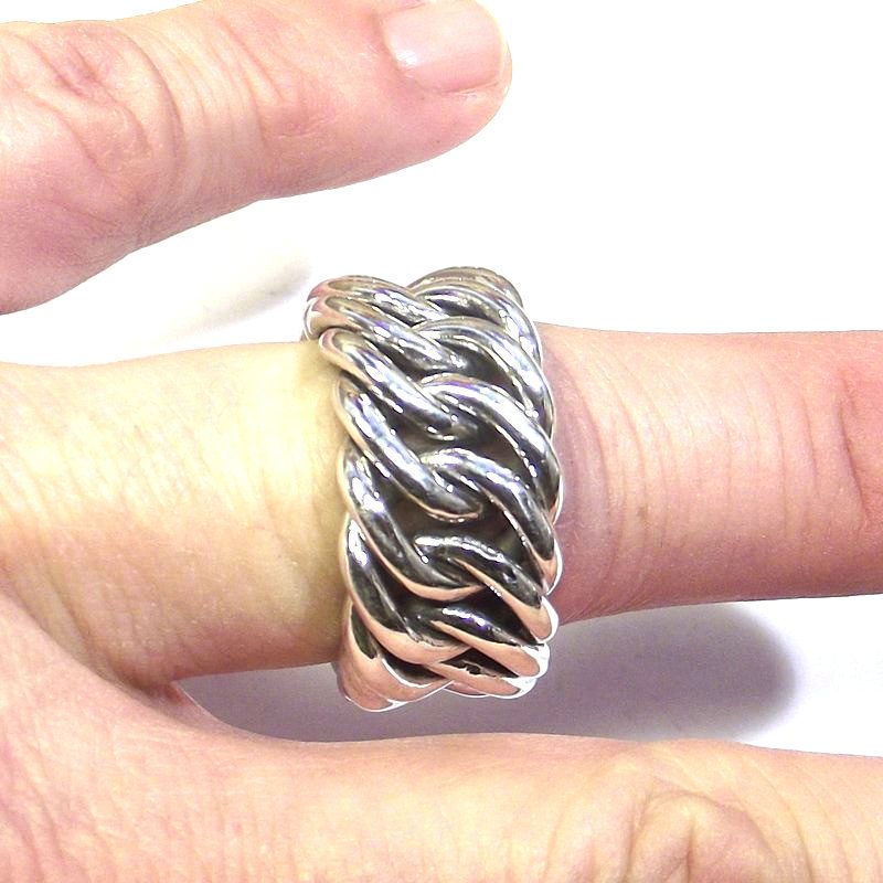 ANELLO CATENA gourmette argento uomo/donna misura 14 – immagine4