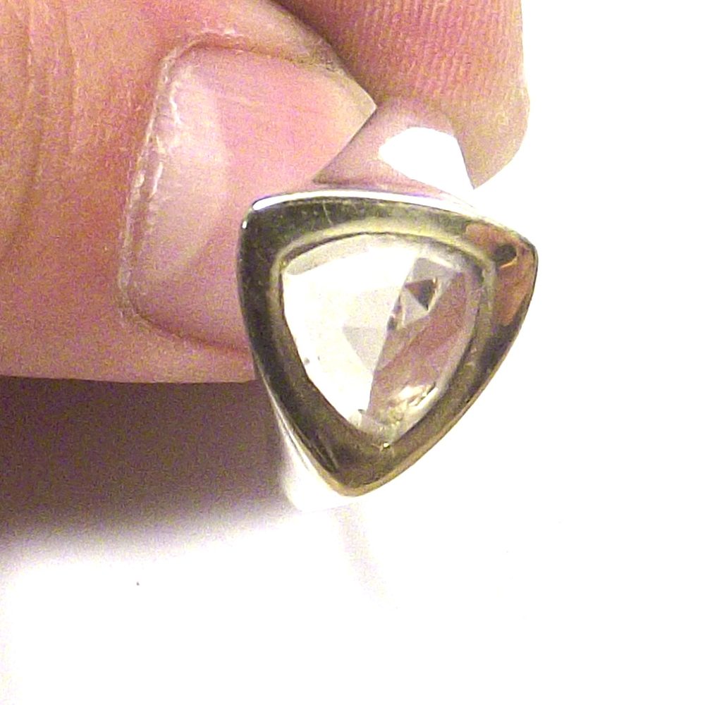 ANELLO argento e ametista verde - bordo dorato – immagine2