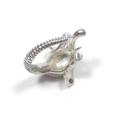 Anello in argento 925 testa di ELEFANTE con PIETRA DI LUNA – immagine6