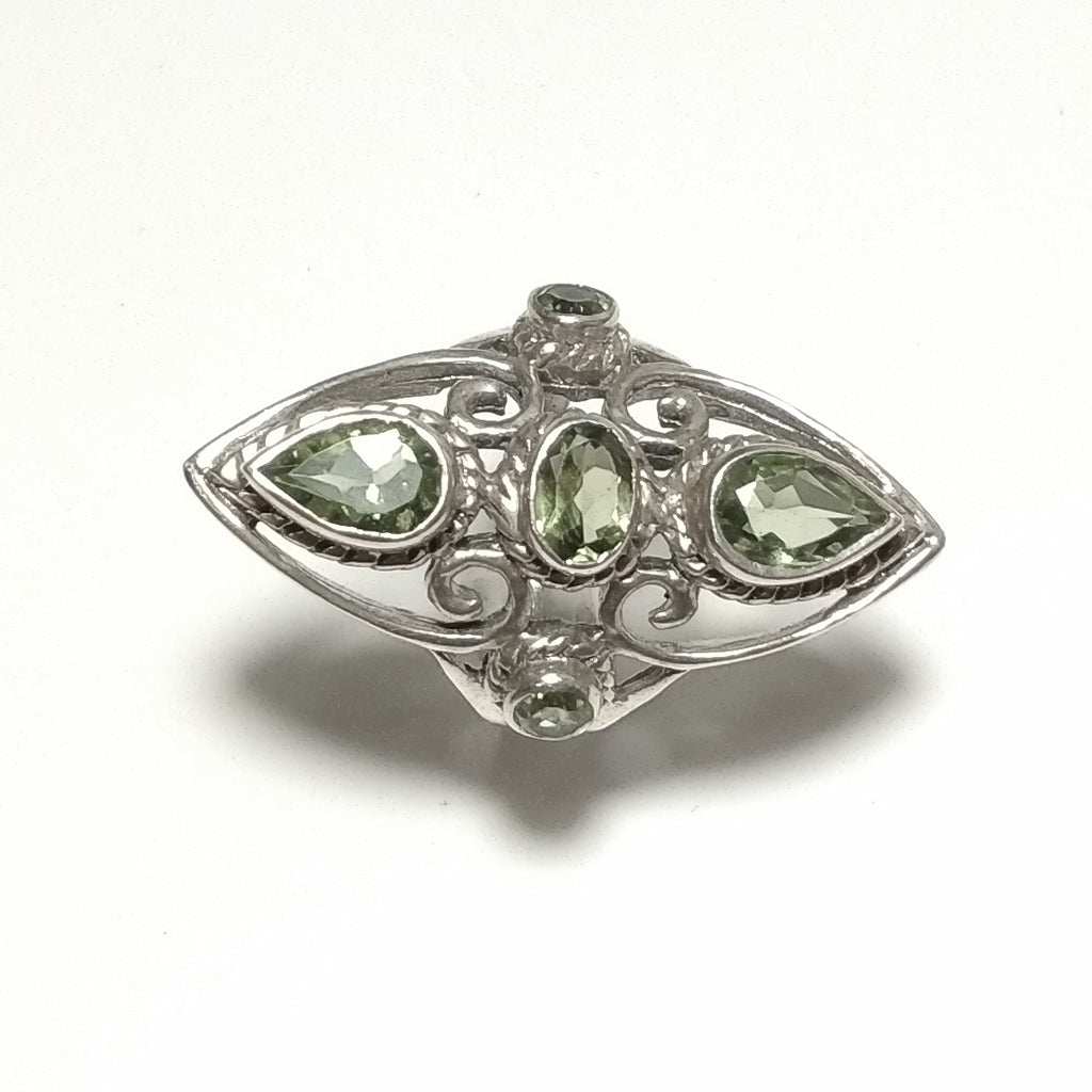 ANELLO ETNICO in argento 925 ANELLO artigianale Peridoto | GIOIELLI IN ARGENTO