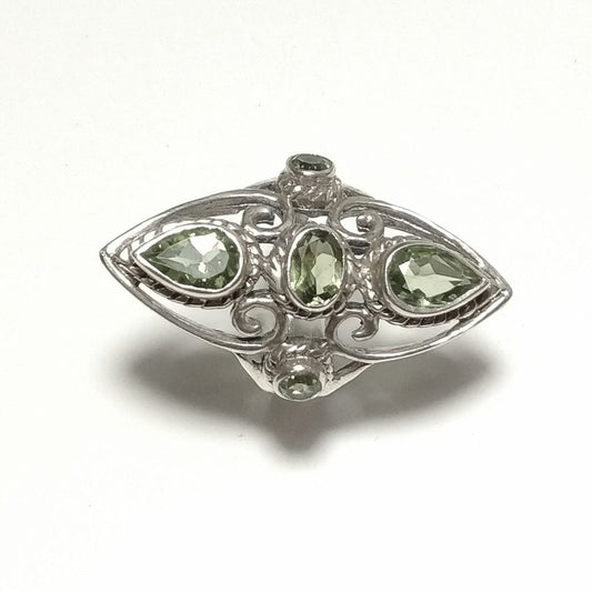 ANELLO ETNICO in argento 925 ANELLO artigianale Peridoto | GIOIELLI IN ARGENTO