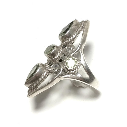 ANELLO ETNICO in argento 925 ANELLO artigianale Peridoto | GIOIELLI IN ARGENTO