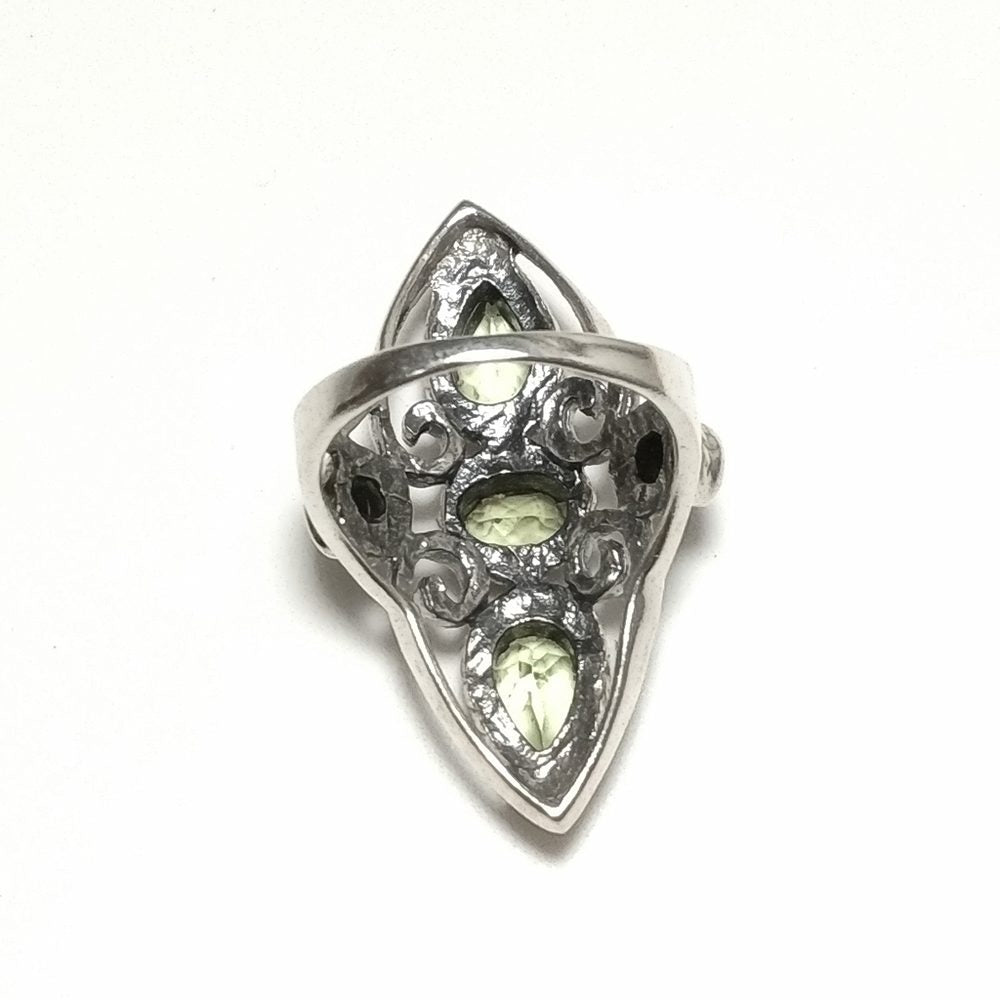 ANELLO ETNICO in argento 925 ANELLO artigianale Peridoto | GIOIELLI IN ARGENTO