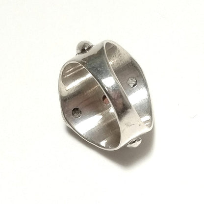 ANELLO ETNICO in argento 925 ANELLO artigianale Granato , Pietra di Luna | GIOIELLI IN ARGENTO