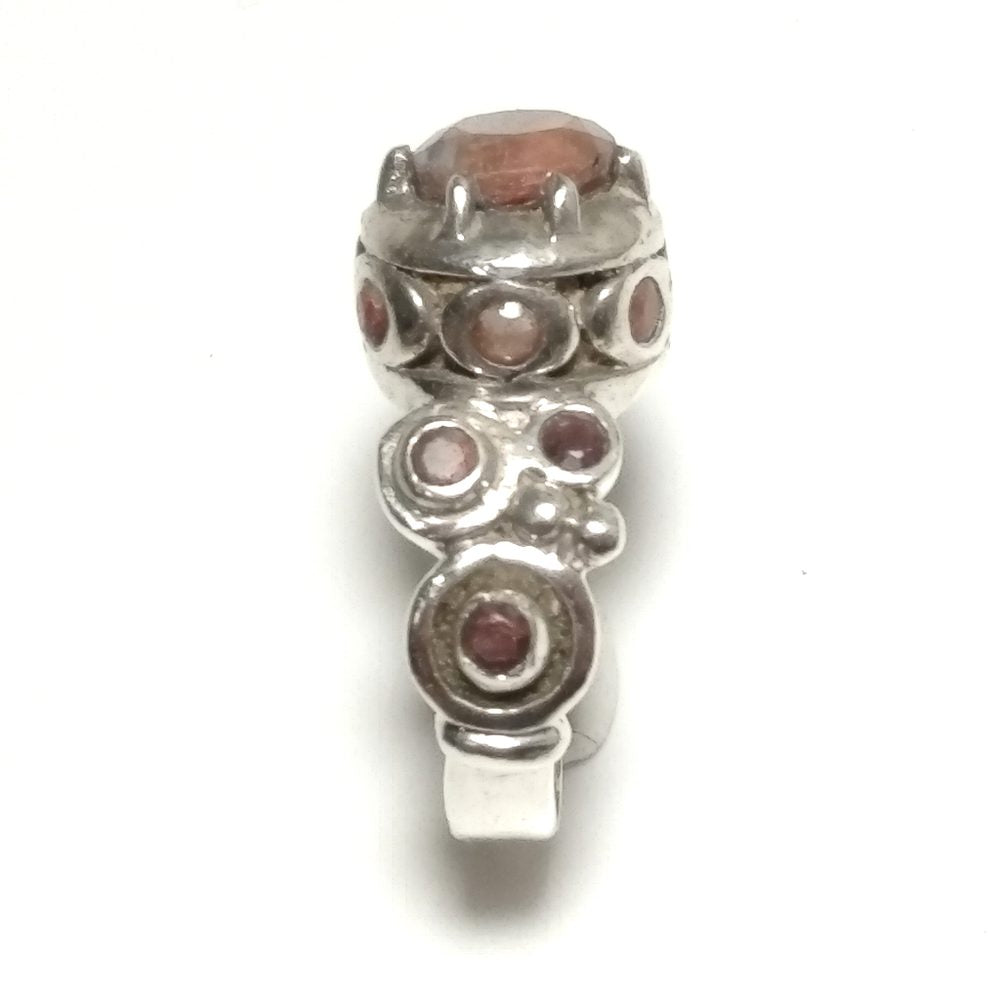 ANELLO ETNICO in argento 925 ANELLO artigianale Radice di Rubino | GIOIELLI IN ARGENTO