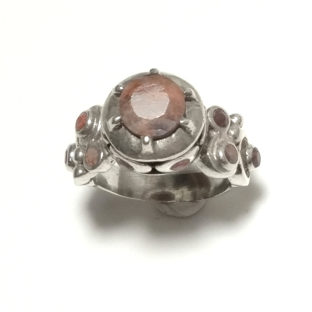 ANELLO ETNICO in argento 925 ANELLO artigianale Radice di Rubino | GIOIELLI IN ARGENTO