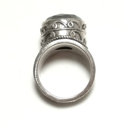 ANELLO ETNICO in argento 925 ANELLO artigianale Labradorite | GIOIELLI IN ARGENTO