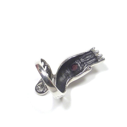 ANELLO GRANATO e argento 925 mano MUDRA YOGA – immagine6