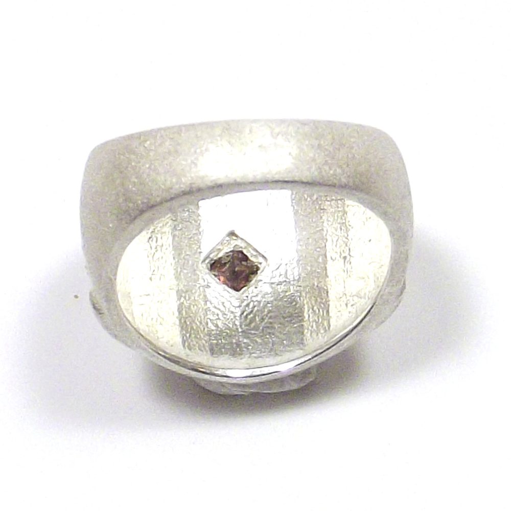 ANELLO GRANATO e argento 925 – immagine5