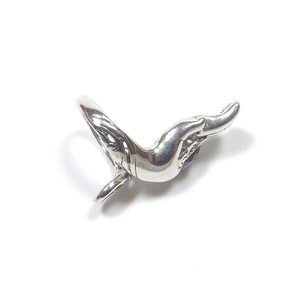 ANELLO GRANATO e argento 925 mano MUDRA YOGA – immagine5
