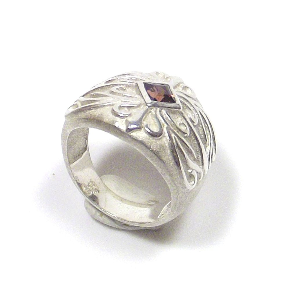 ANELLO GRANATO e argento 925 – immagine4