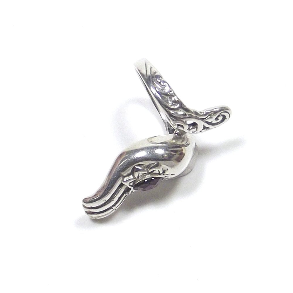 ANELLO GRANATO e argento 925 mano MUDRA YOGA – immagine4