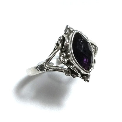 ANELLO ETNICO in argento 925 con Lapislazzuli – ametista
