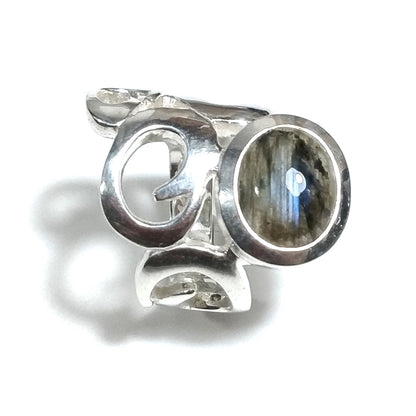 Anello con pietra in argento 925 con Labradorite | GIOIELLI IN ARGENTO