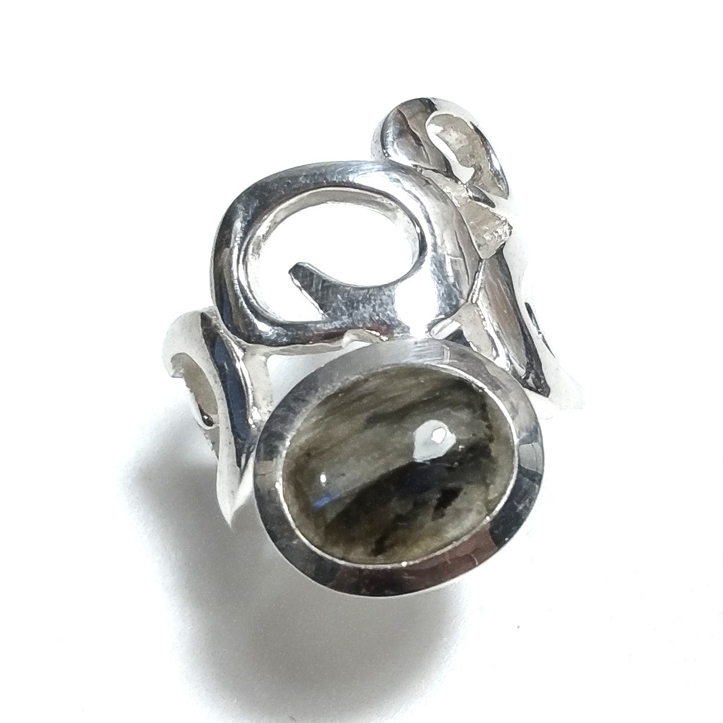 Anello con pietra in argento 925 con Labradorite | GIOIELLI IN ARGENTO