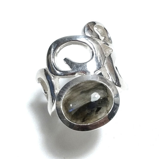 Anello con pietra in argento 925 con Labradorite | GIOIELLI IN ARGENTO