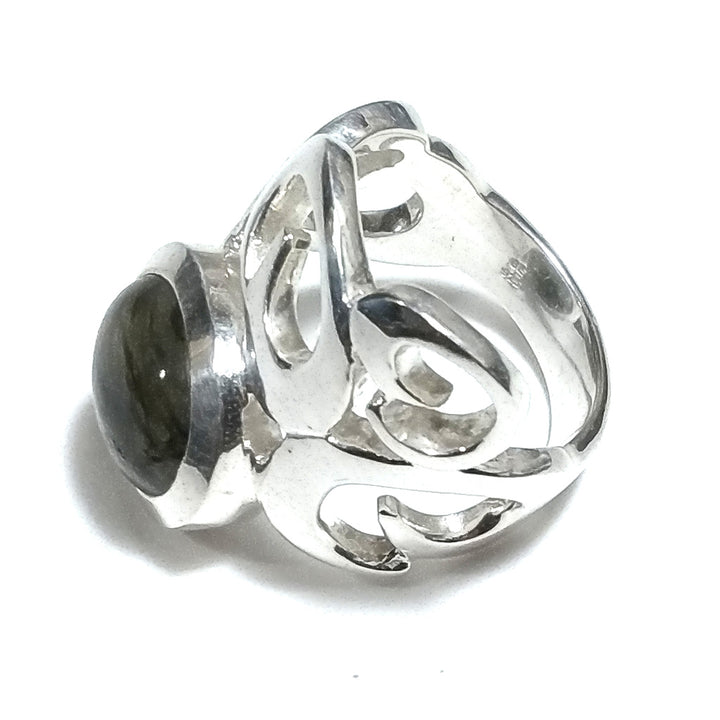Anello con pietra in argento 925 con Labradorite | GIOIELLI IN ARGENTO