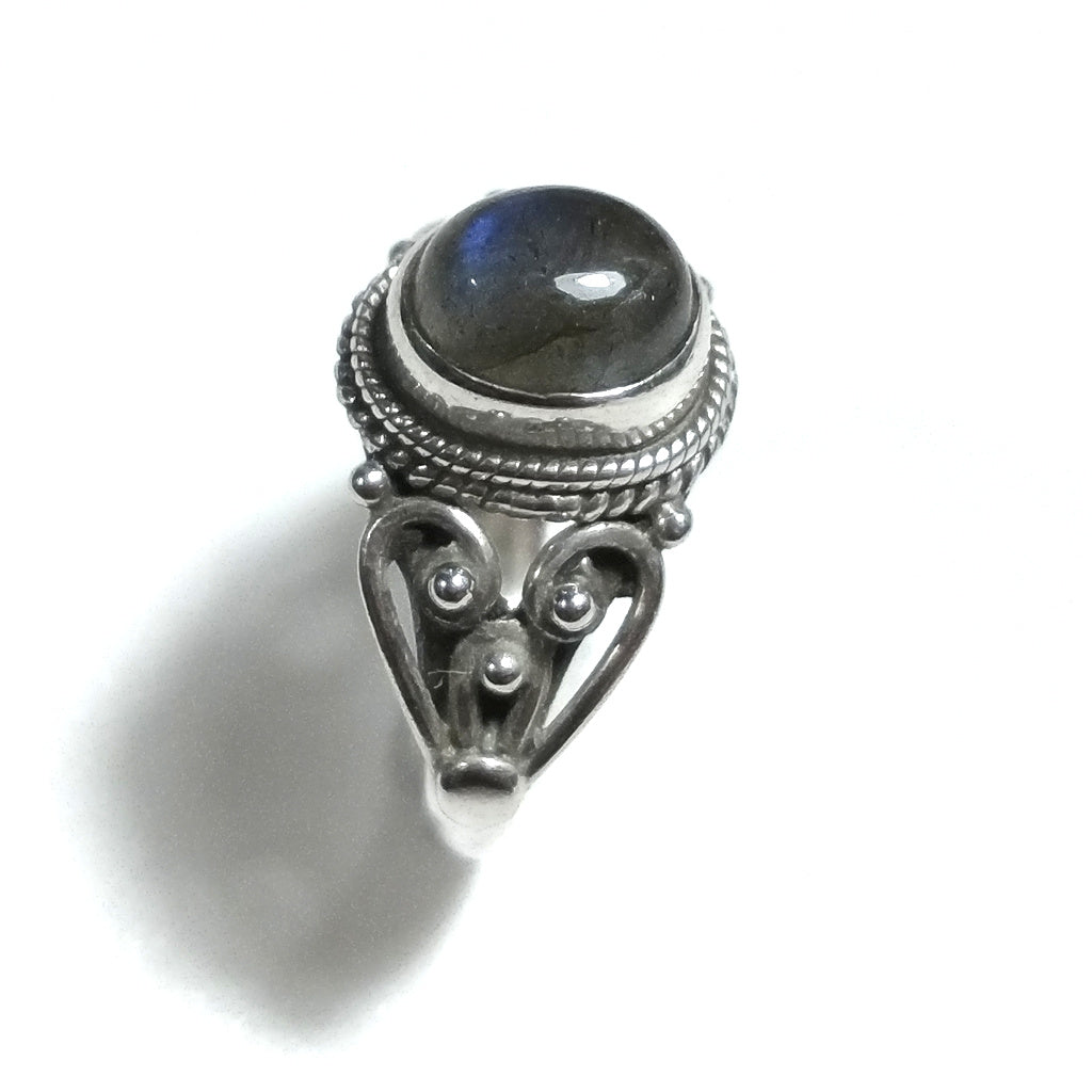 Anello con pietra in argento 925 con Labradorite | GIOIELLI ETNICI