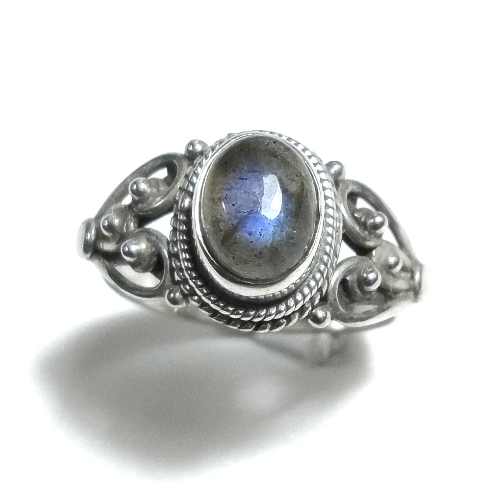 Anello con pietra in argento 925 con Labradorite | GIOIELLI ETNICI