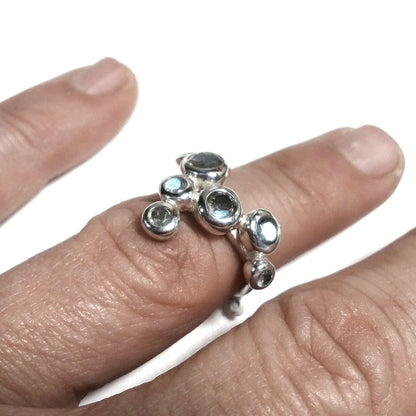ANELLO artigianale in argento 925 Anello con pietra Labradorite | GIOIELLI IN ARGENTO