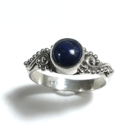 ANELLO ETNICO in argento 925 con Lapislazzuli | GIOIELLI IN ARGENTO
