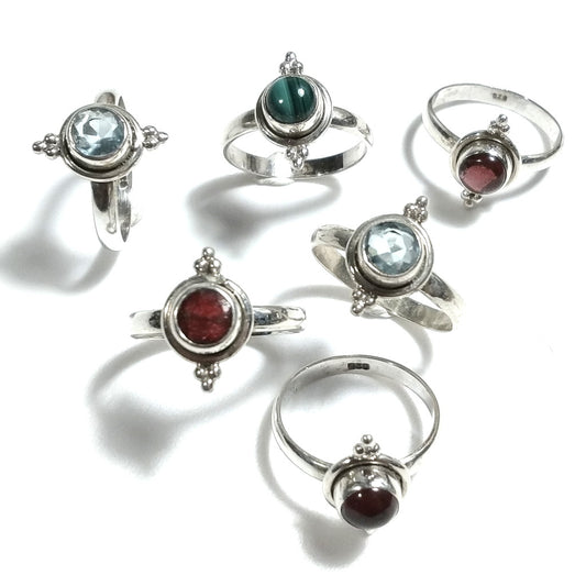 Anello JENYA con pietra in argento 925 con pietra a scelta