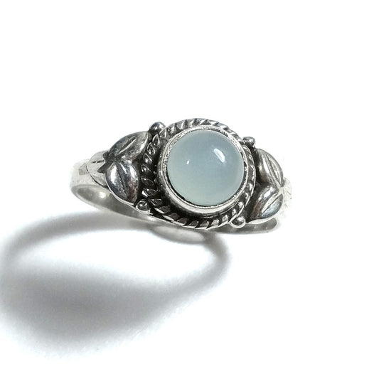 Anello con pietra in argento 925 con Topazio azzurro | GIOIELLI IN ARGENTO calcedonio