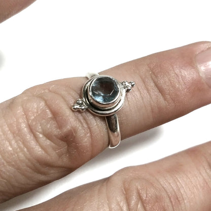 Anello con pietra in argento 925 con Topazio azzurro | GIOIELLI IN ARGENTO
