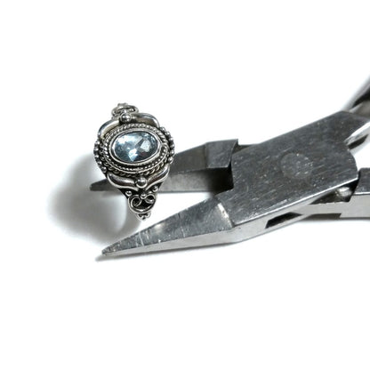 Anello con pietra in argento 925 con Topazio azzurro | GIOIELLI IN ARGENTO