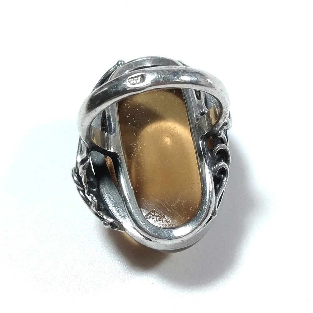 Anello con pietra in argento 925 ANELLO artigianale Ambra | GIOIELLI IN ARGENTO – immagine6