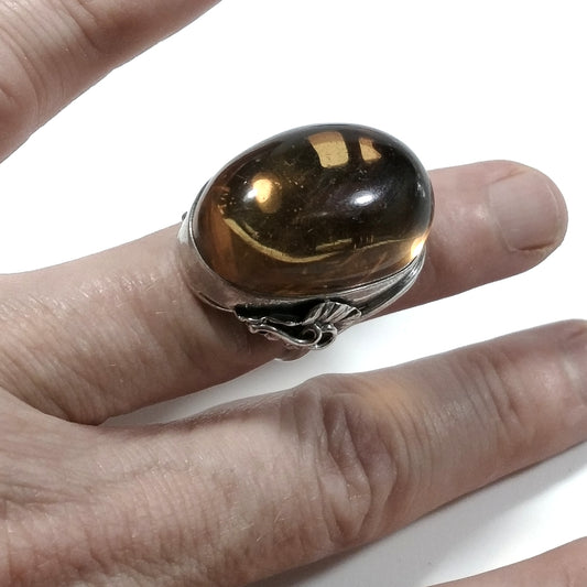 Anello con pietra in argento 925 ANELLO artigianale Ambra | GIOIELLI IN ARGENTO