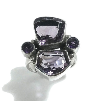 Anello con pietra in argento 925 con Ametista | GIOIELLI ARTIGIANALI
