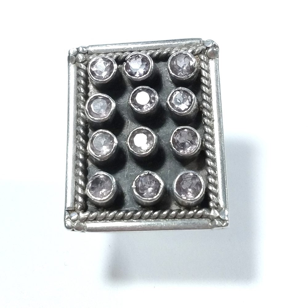 ANELLO ETNICO in argento 925 Anello con pietra Ametista | GIOIELLI ETNICI