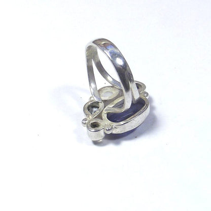 ANELLO argento 925 cianite, pietra di luna, topazio e perla – immagine2