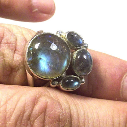 ANELLO argento con Labradorite 18 - 21 – immagine1