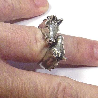 Anello in argento 925 testa di CAVALLO - contrariè – immagine3