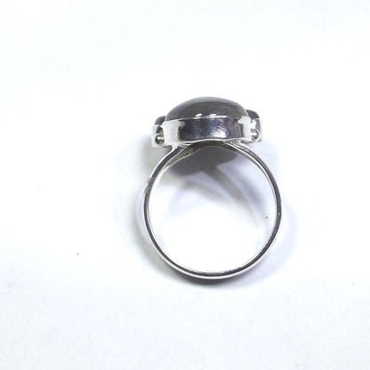 ANELLO argento con Labradorite cabouchon tondo 21 - 23 – immagine5