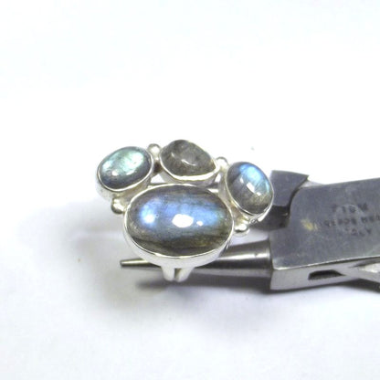 ANELLO argento con Labradorite cabouchon ovale 13 - 15 – immagine5