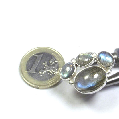 ANELLO argento con Labradorite cabouchon ovale 13 - 15 – immagine4