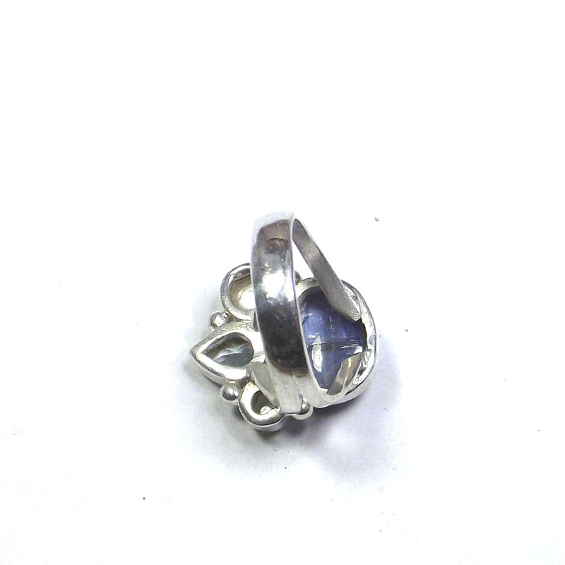 ANELLO argento 925 cianite, pietra di luna, topazio e perla 13 - 15 – immagine4