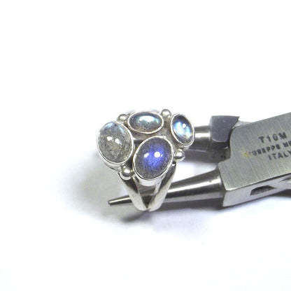 ANELLO argento con Labradorite cabouchon 13 - 15 – immagine5