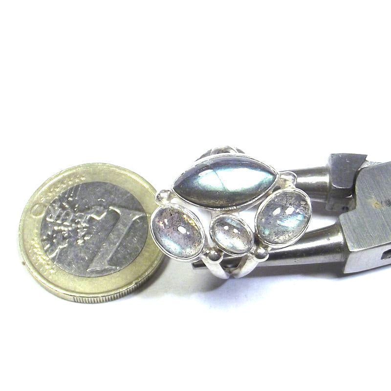 ANELLO argento con Labradorite navetta 14 - 16 – immagine5