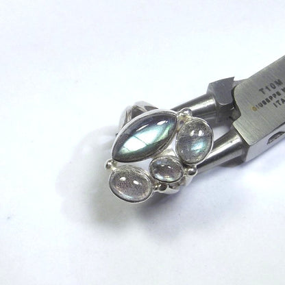 ANELLO argento con Labradorite navetta 14 - 16 – immagine4