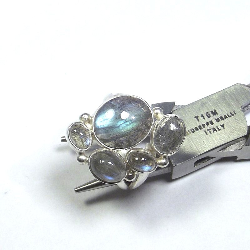 ANELLO argento con Labradorite ovale 21 - 23 – immagine5