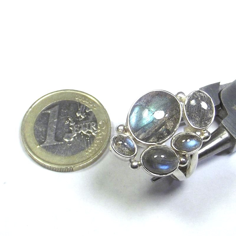 ANELLO argento con Labradorite ovale 21 - 23 – immagine4