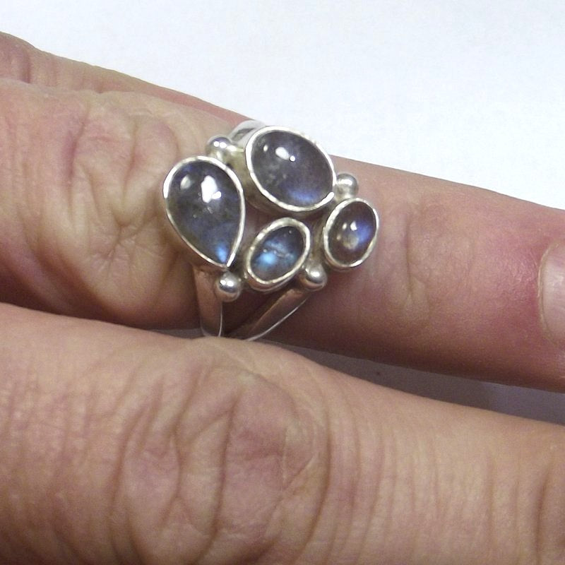 ANELLO argento con Labradorite cabouchon - RIMO