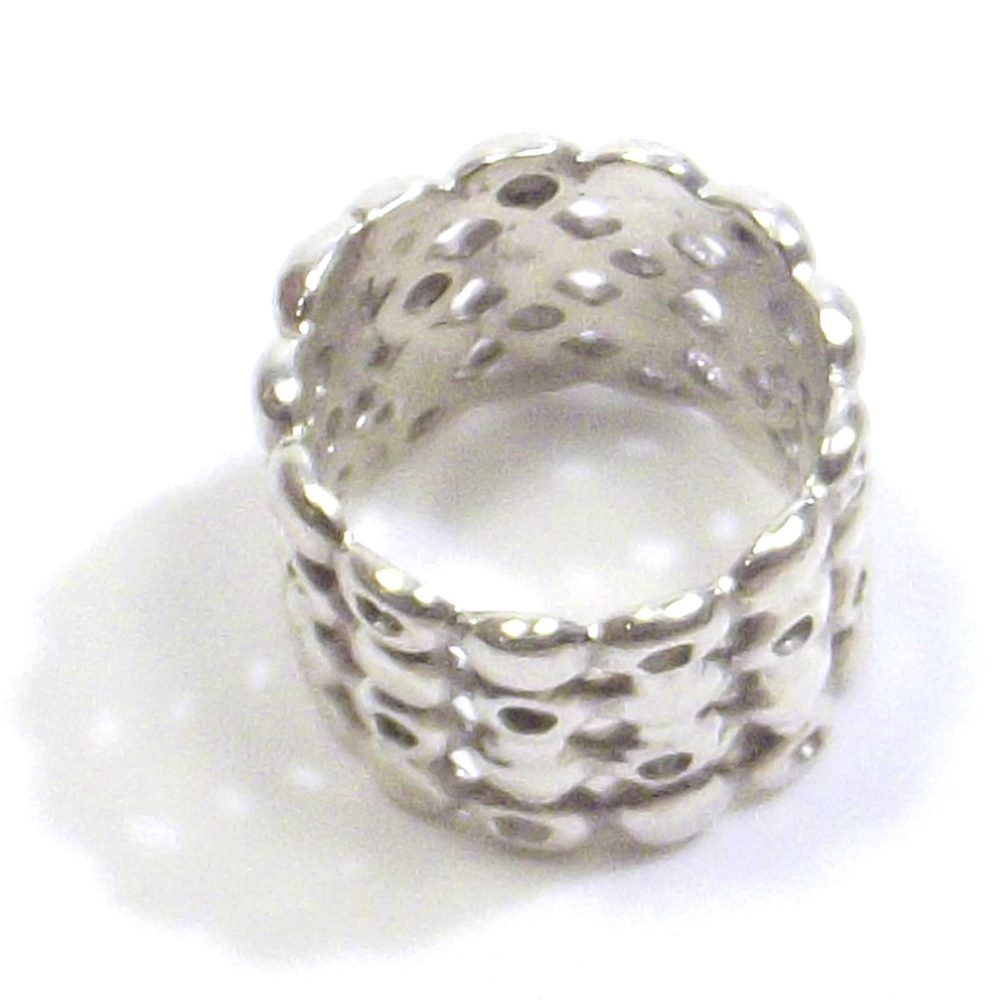 Anello in argento 925 lucido FASCIA PUNTINATA – immagine3