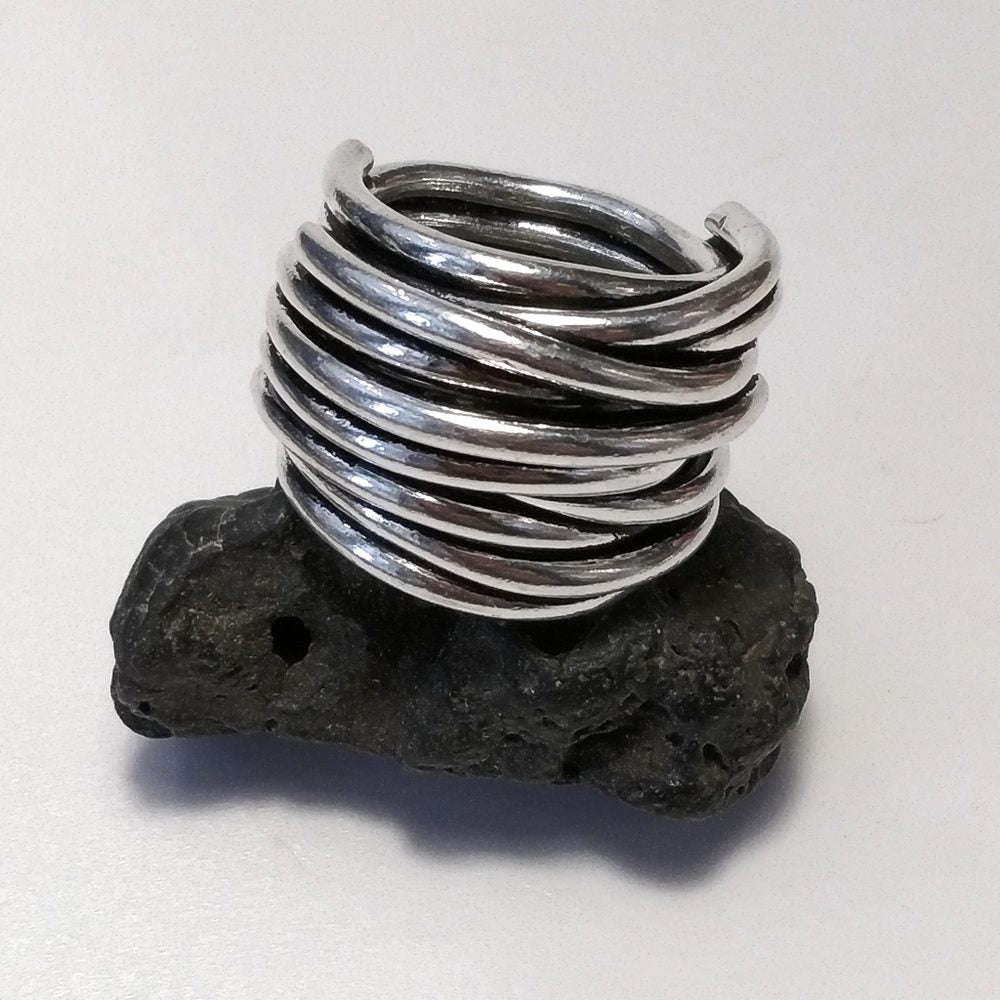 ANELLO artigianale in argento 925 Anello fascia | GIOIELLI IN ARGENTO filo della vita
