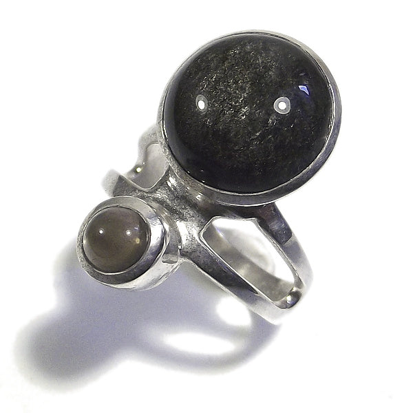 ANELLO artigianale in argento 925 con Perla - Granato e altre pietre | Gioielli in argento | OSSIDIANA