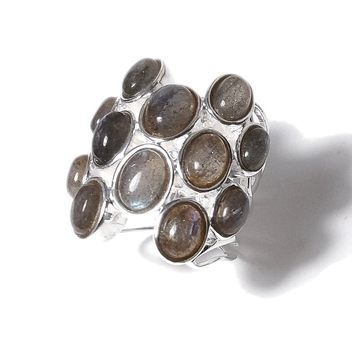 Labradorite Anello PARIS in argento 925 ANELLO artigianale con pietre | GIOIELLI ARGENTO